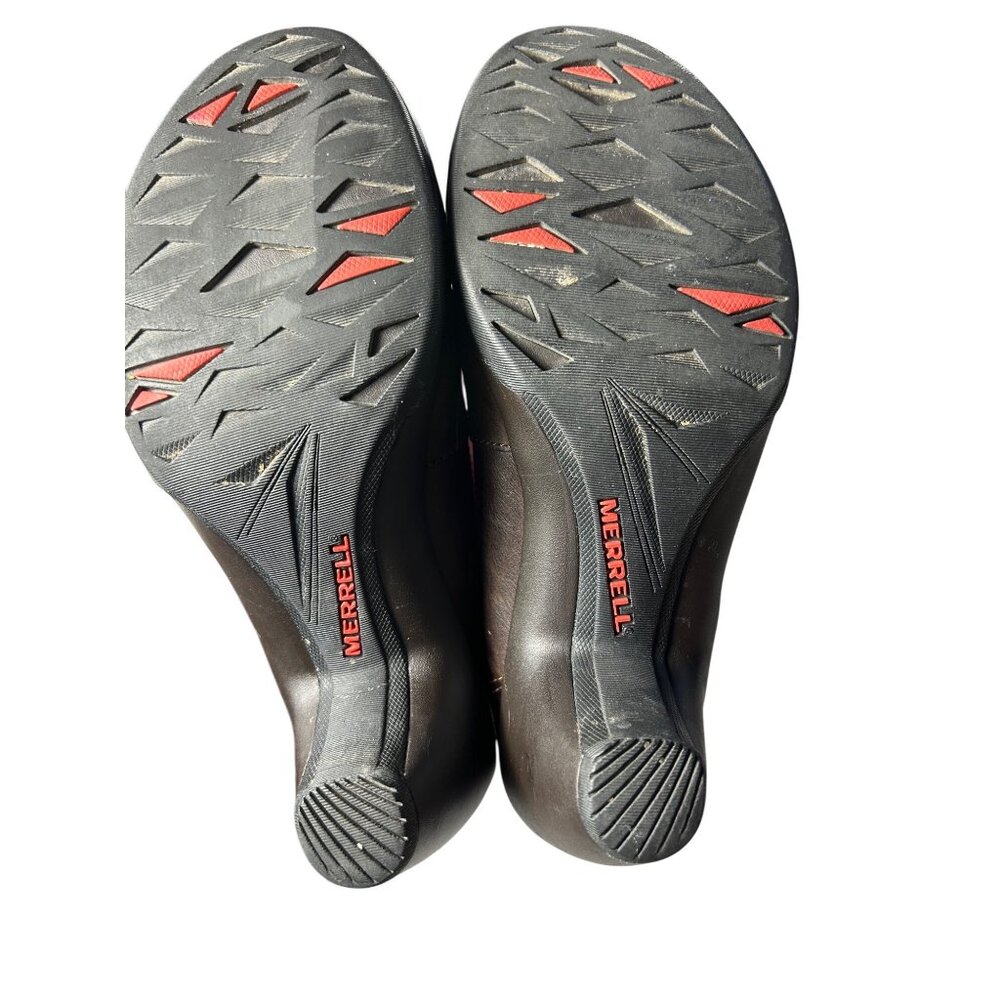 Merrell Brown Heels Evera Cross Cycling Shoes US Size 5.5 Women’s Leather Slip O - Picture 8 of 9